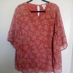 EUC Fully Lined Floral Blouse